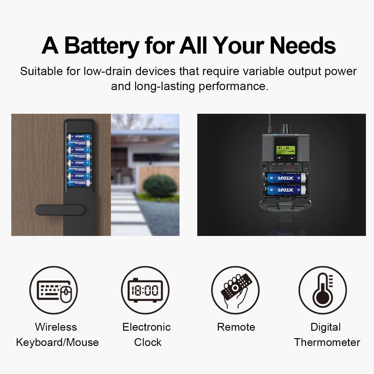 Pack 4x XTAR AA 1.5V 3000mAh USB-C – baterías recargables Li-Ion de alta calidad